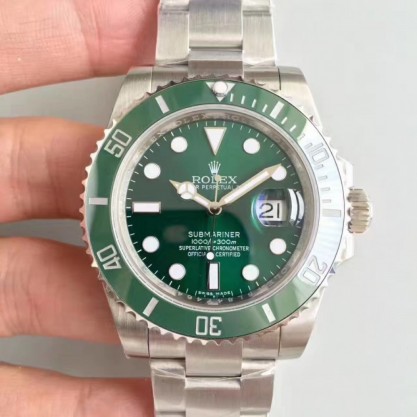 Replica Rolex Submariner Date 116610LV 2018 N V8S Stainless Steel Green Dial Swiss 2836-2