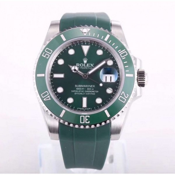 Replica Rolex Submariner Date 116610LV OR Stainless Steel Green Dial Swiss 2836-2