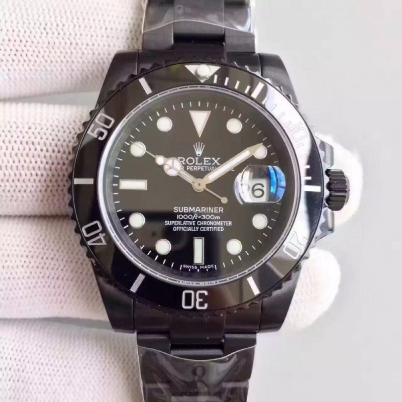 Replica Rolex Submariner Date 116610LN JF PVD Black Dial Swiss 2836-2