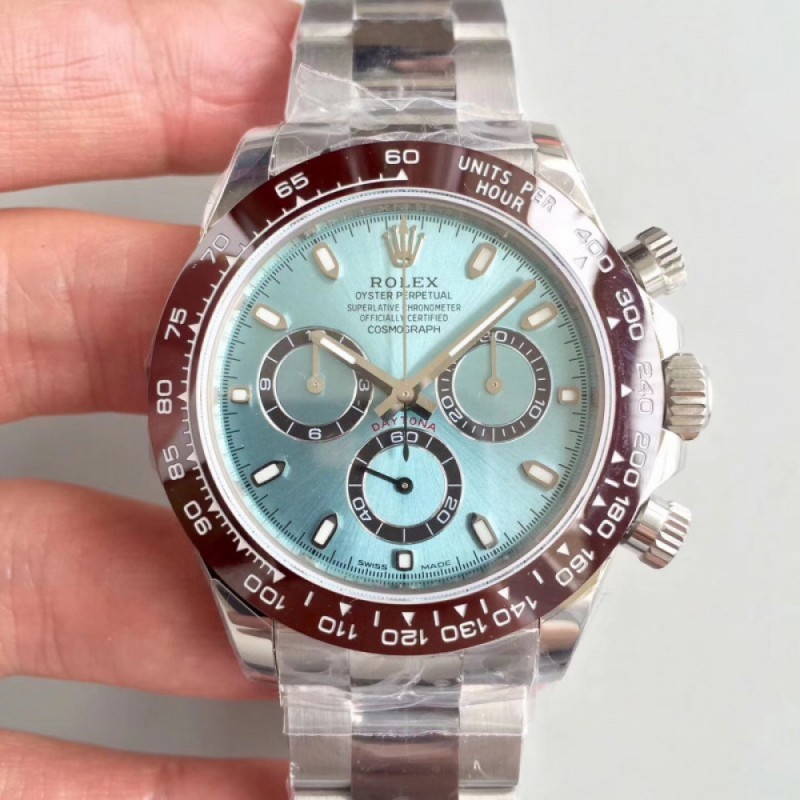 Replica Rolex Daytona Cosmograph 116506 N Stainless Steel Ice Blue Dial Swiss 4130 Run 6@SEC