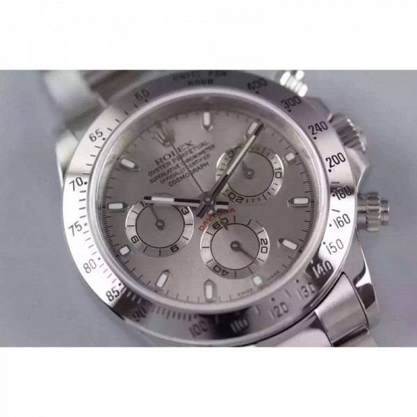 Replica Rolex Daytona Cosmograph 116520 JF Stainless Steel Anthracite Dial Swiss 7750 Run 6@SEC