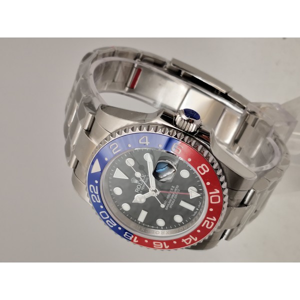 Replica Rolex GMT-Master II 116719BLRO BP Stainless Steel Black Dial Swiss 3186