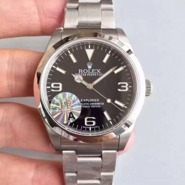 Replica Rolex Explorer 214270 JF Stainless Steel Black Dial Swiss 3132