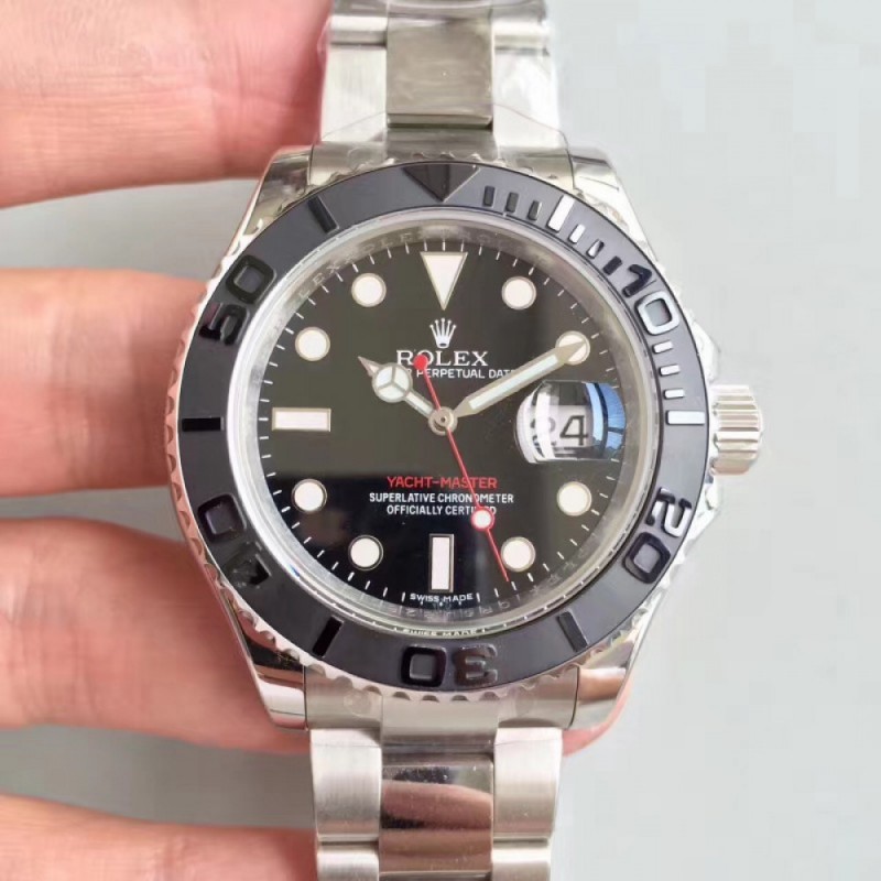 Replica Rolex Yacht-Master 40 116622 EW Stainless Steel Black Dial Swiss 3135