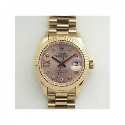 Replica Rolex Lady Datejust 28 279165 28MM BP Rose Gold Pink Mother Of Pearl Dial Swiss 2671