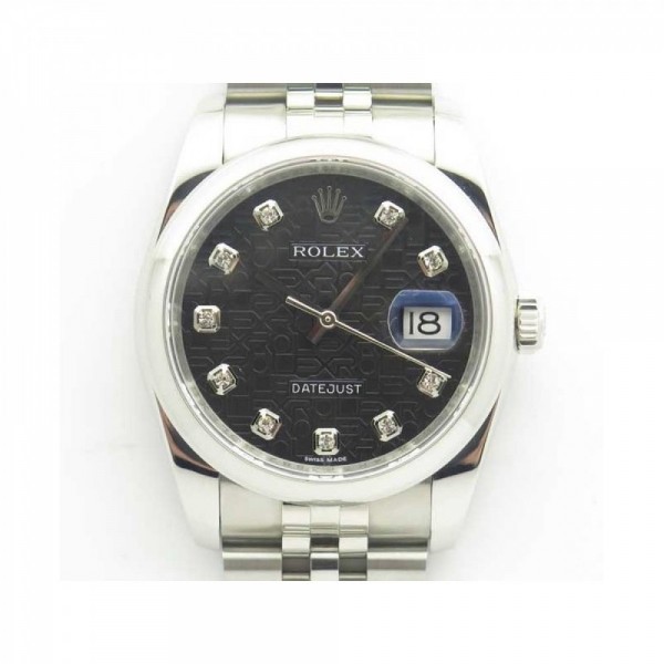 Replica Rolex Datejust 36MM 116234 DJ V2 Stainless Steel Black Anniversary Jubilee Dial Swiss 3135