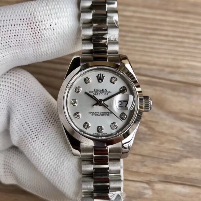 Replica Rolex Lady Datejust 28 279166 28MM WF Stainless Steel Silver Dial Swiss 2671