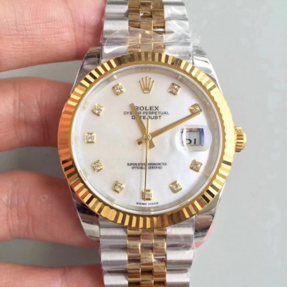 Replica Rolex Datejust II 116333 41MM EW Stainless Steel & Yellow Gold Mother Of Pearl Dial Swiss 3235