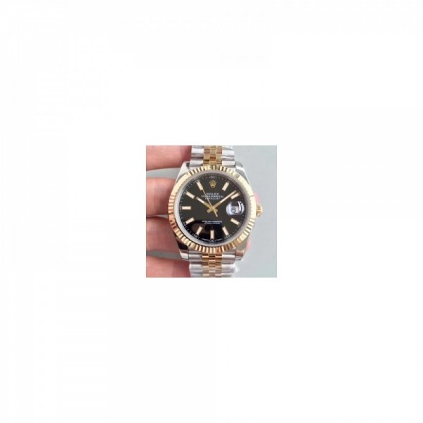 Replica Rolex Datejust II 116333 41MM EW Stainless Steel & Yellow Gold Black Dial Swiss 3136