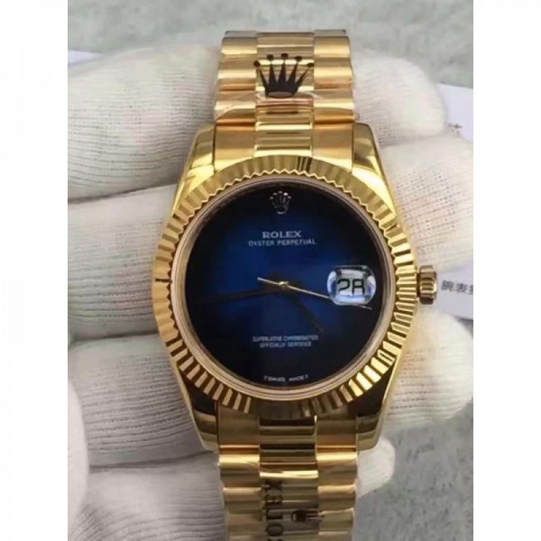 Replica Rolex Datejust 41 Lapis Lazuli HK Yellow Gold Blue Dial Swiss 3255