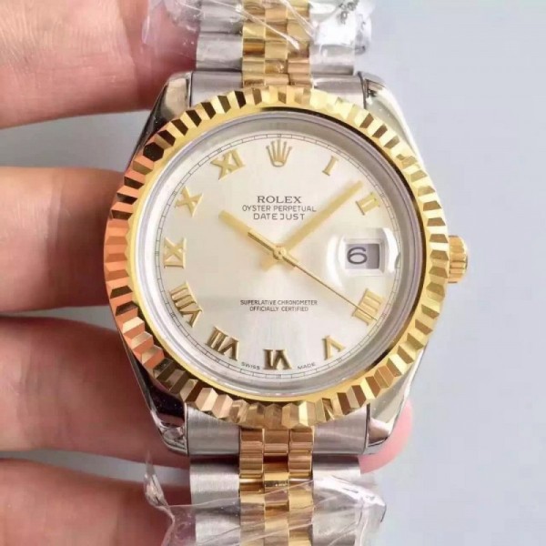 Replica Rolex Datejust 41 126333 41MM NF Stainless Steel & Yellow Gold Rhodium Dial Swiss 2836-2