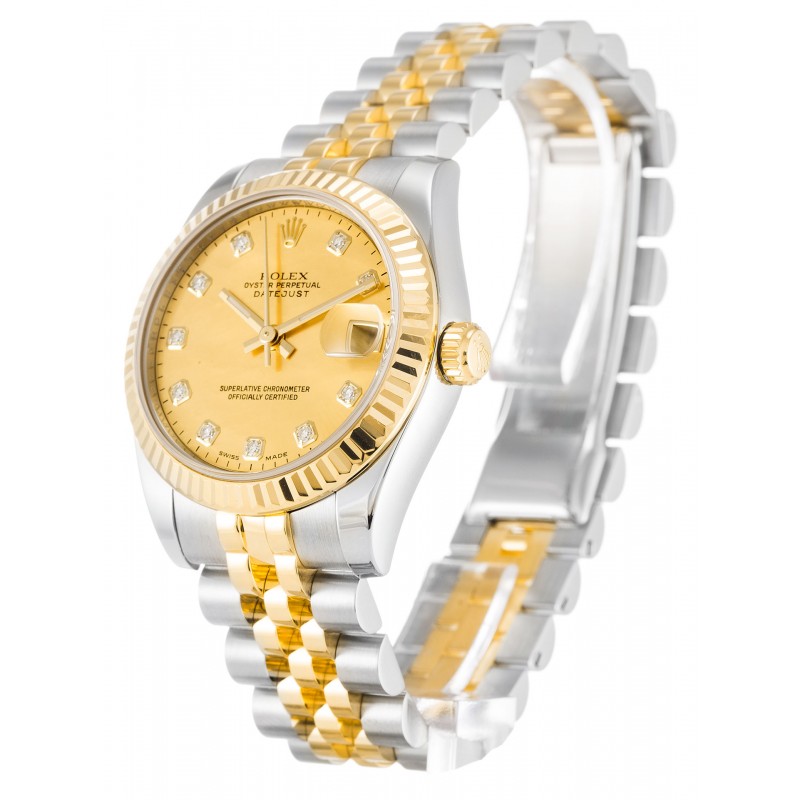 UK Yellow Gold Rolex Replica Datejust Lady 178273-31 MM