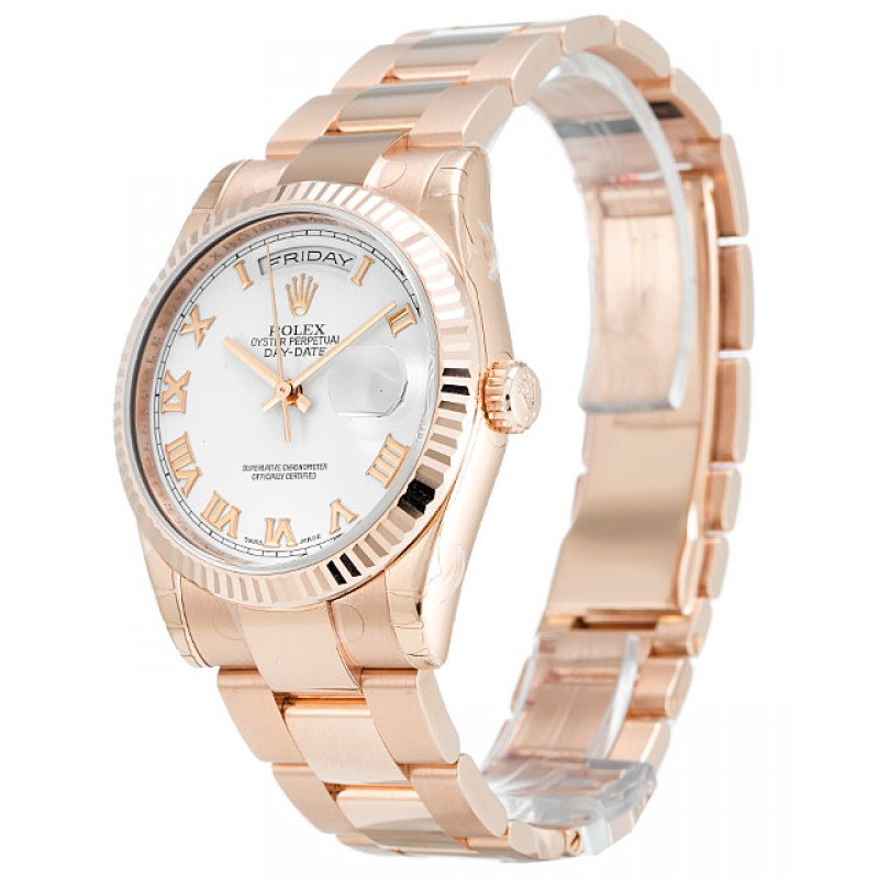 UK Rose Gold Rolex Replica Day-Date 118235 F-36 MM