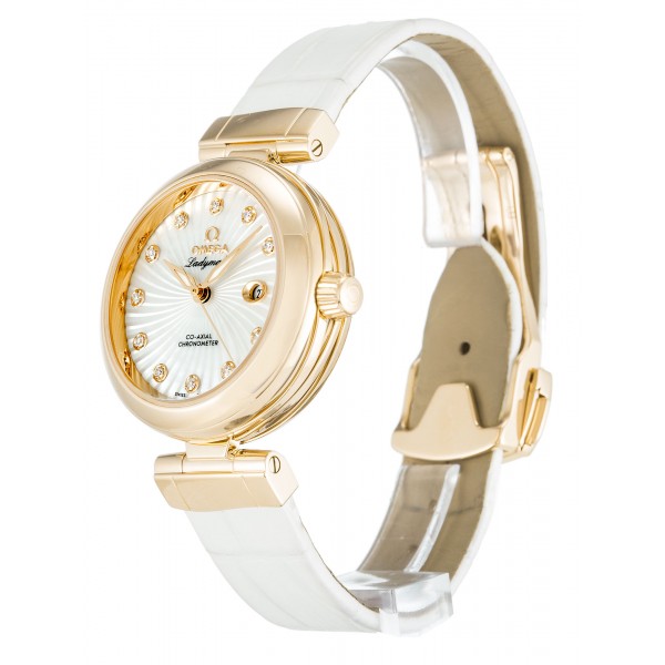 UK Red Gold Omega Replica De Ville Ladymatic 425.63.34.20.55.001-34 MM