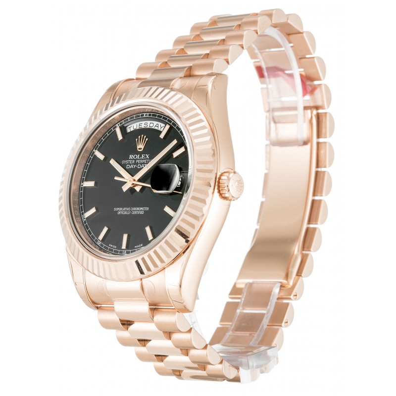 UK Rose Gold Rolex Replica Day-Date II 218235-41 MM