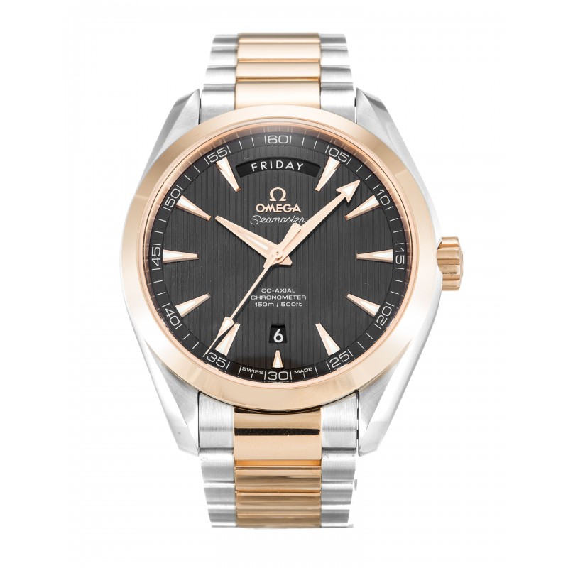 UK Steel & Rose Gold Omega Replica Aqua Terra 150m Gents 231.20.42.22.06.001-41.5 MM