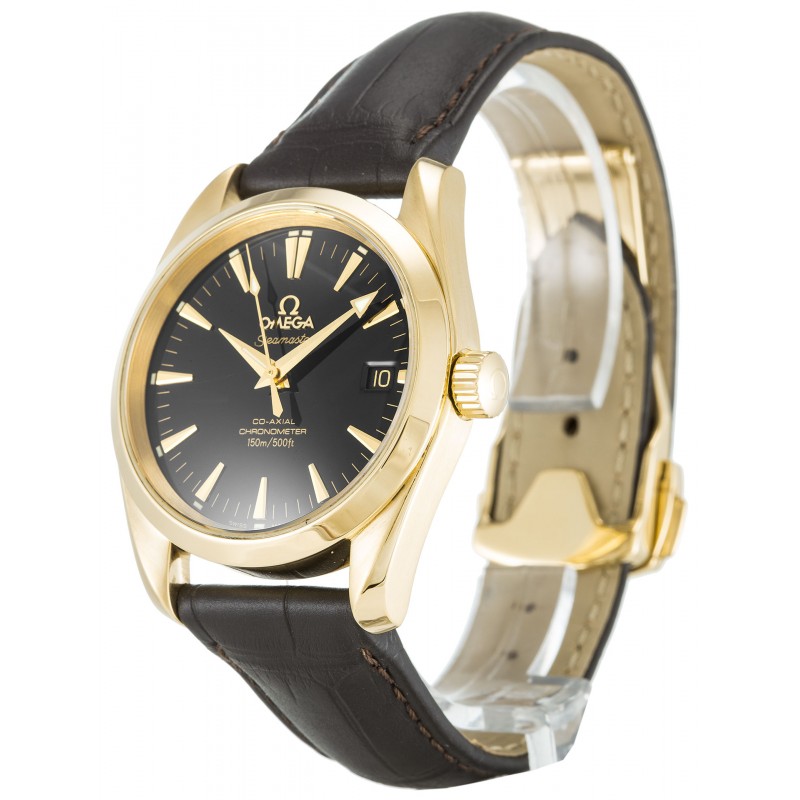 UK Yellow Gold Omega Replica Aqua Terra 150m Mid-Size 2604.50.37-35 MM