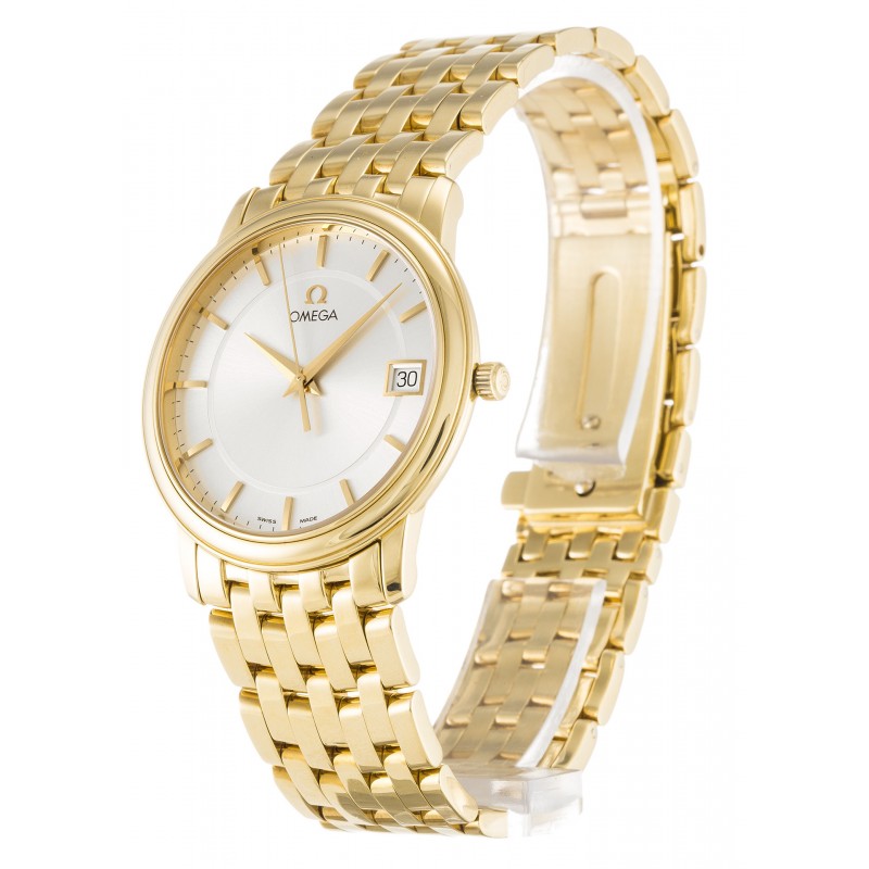 UK Yellow Gold Omega Replica De Ville Prestige 4110.31.00-34.4 MM