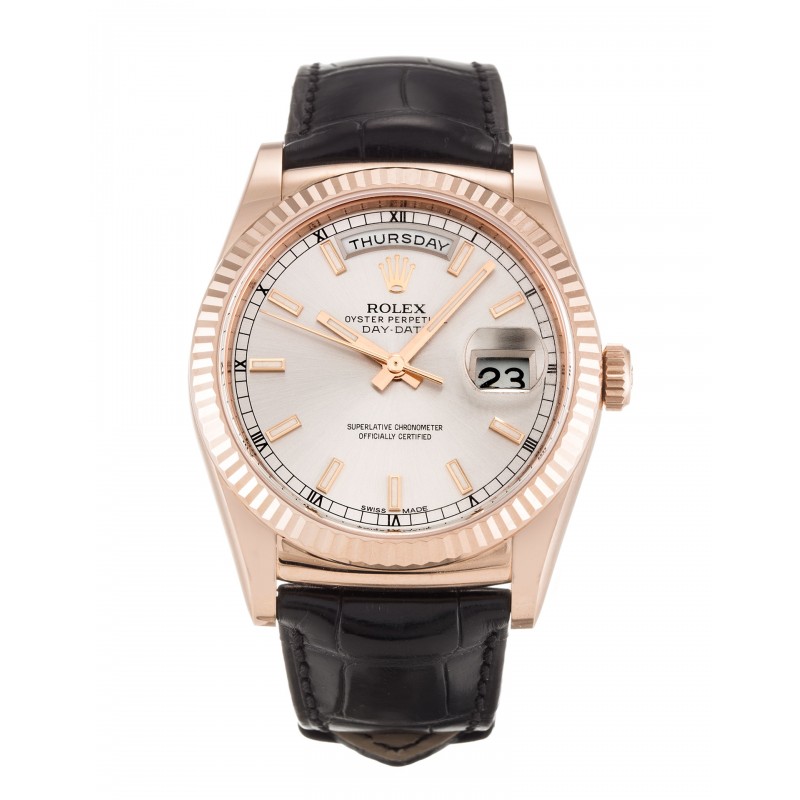 UK Rose Gold Rolex Replica Day-Date 118135-36 MM