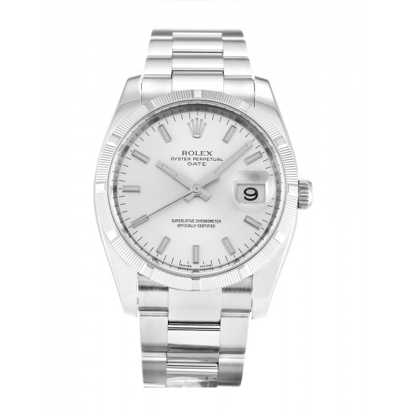 UK Steel Rolex Replica Oyster Perpetual Date 115210-34 MM