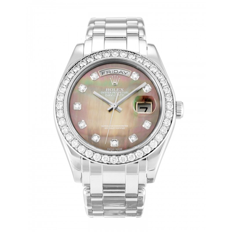 UK Platinum set with Diamonds Rolex Replica Day-Date 18946-36 MM