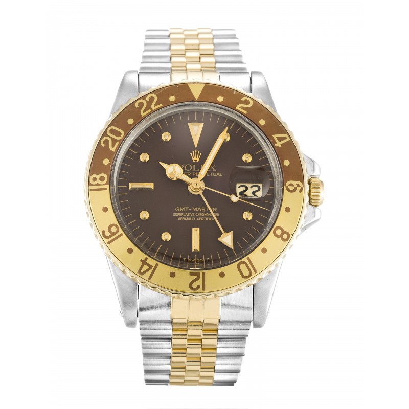 UK Steel & Yellow Gold Rolex Replica GMT Master 1675-40 MM