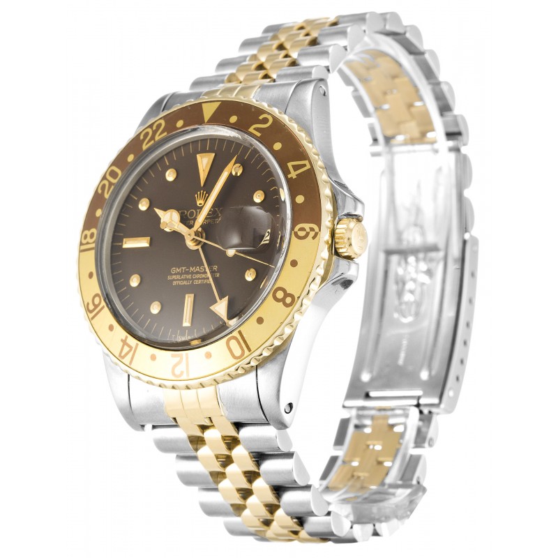 UK Steel & Yellow Gold Rolex Replica GMT Master 1675-40 MM