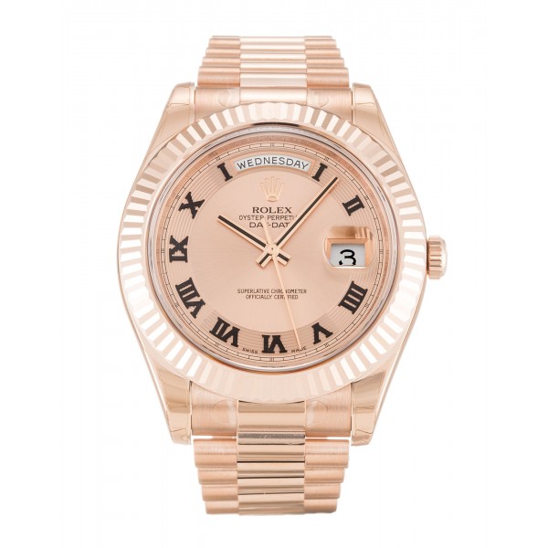 UK Rose Gold Rolex Replica Day-Date II 218235-41 MM