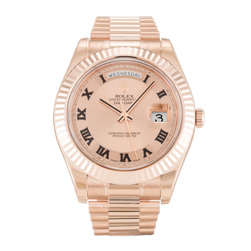 UK Rose Gold Rolex Replica Day-Date II 218235-41 MM