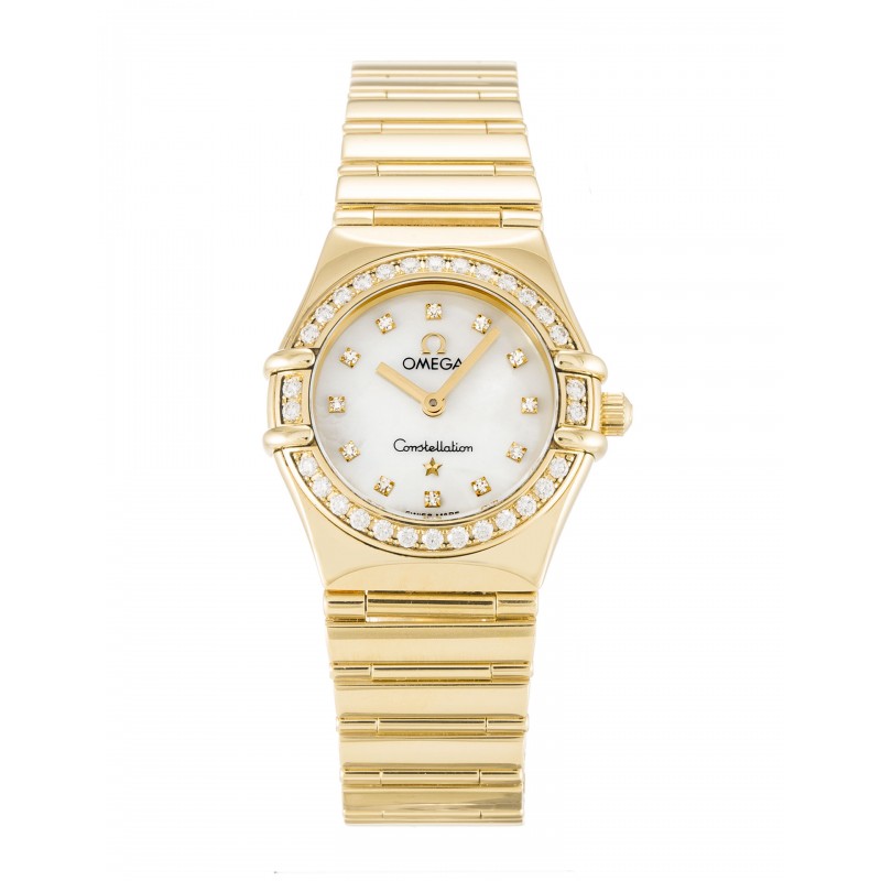 UK Yellow Gold set with Diamonds Omega Replica My Choice Mini 1164.75.00-22.5 MM