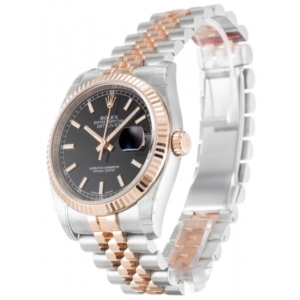 UK Steel & Rose Gold Rolex Replica Datejust 116231-36 MM