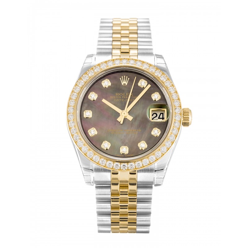 UK Steel & Yellow Gold set with Diamonds Rolex Replica Datejust Lady 178383-31 MM