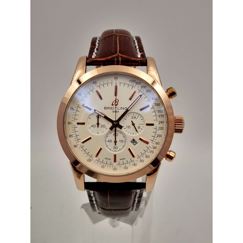 UK Rose Gold Breitling Replica Transocean Chronograph RB0152-43 MM