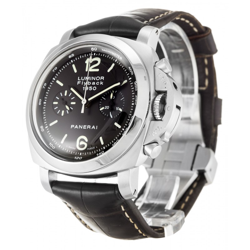 UK Brown Crocodile Replica Panerai Luminor 1950 PAM00212-44 MM