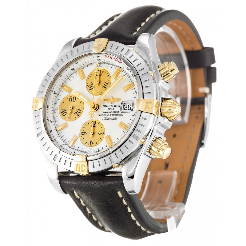 UK Steel & Yellow Gold Breitling Replica Chronomat Evolution B13356-43.7 MM