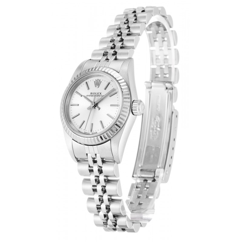 UK White Gold Rolex Replica Lady Oyster Perpetual 76094-26 MM