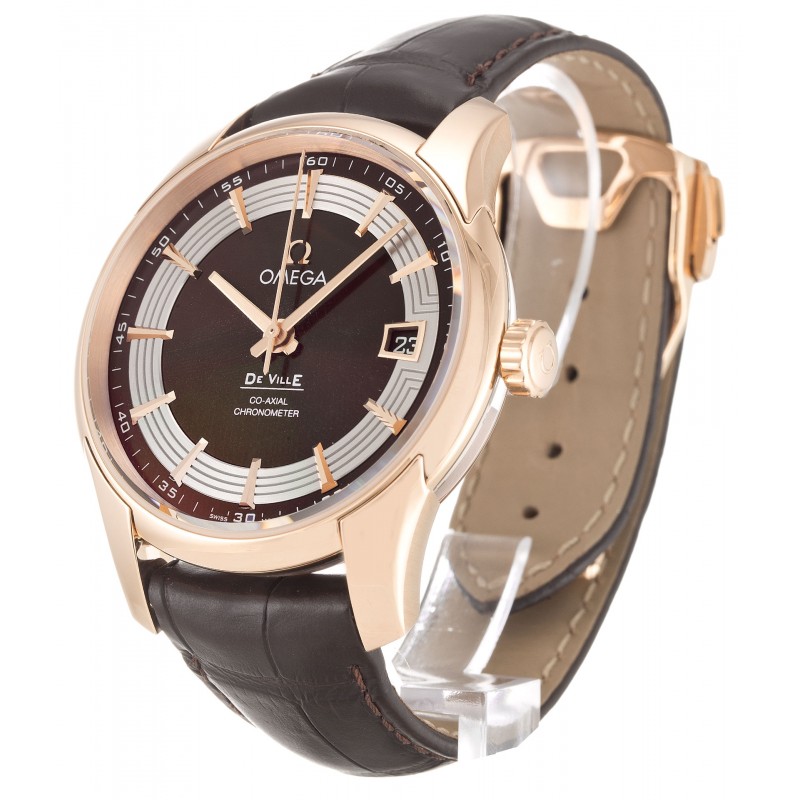 UK Red Gold Omega Replica De Ville Hour Vision 431.63.41.21.13.001-41 MM