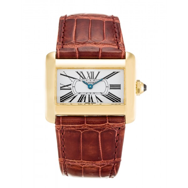 UK Yellow Gold Cartier Replica Tank Divan W6300356-32 MM