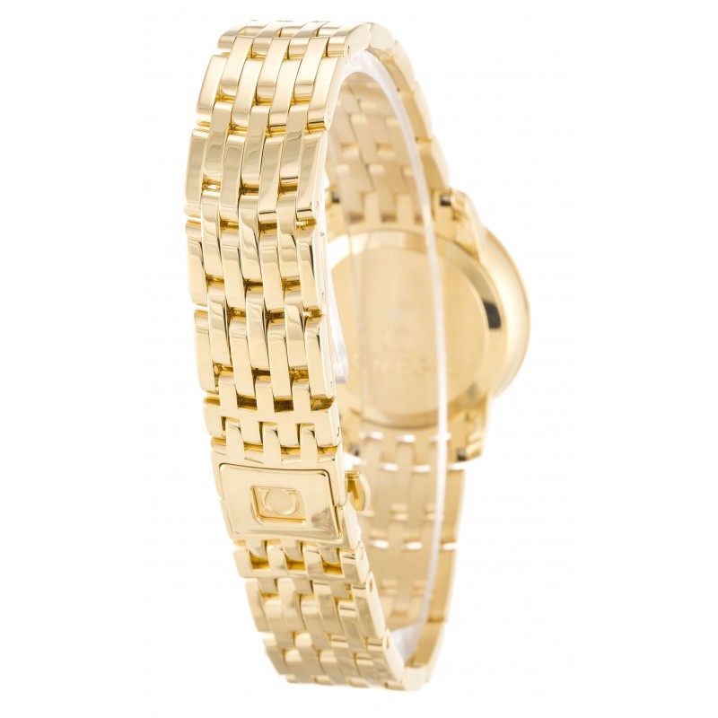 UK Yellow Gold Omega Replica De Ville Prestige 424.50.24.60.05.001-23 MM