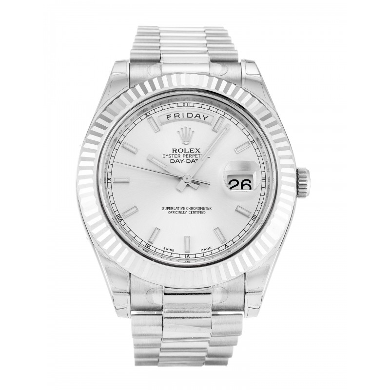 UK White Gold Rolex Replica Day-Date II 218239-41 MM