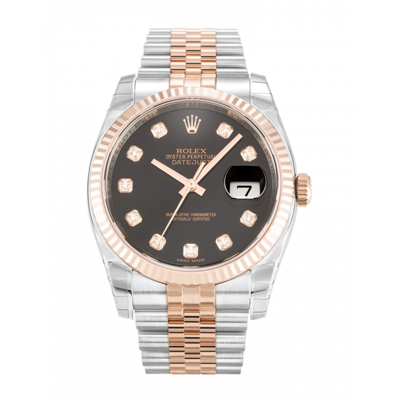 UK Steel & Rose Gold Rolex Replica Datejust 116231-36 MM