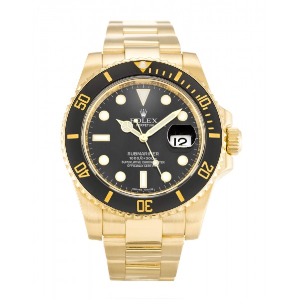 UK Yellow Gold Rolex Replica Submariner 116618 LN-40 MM