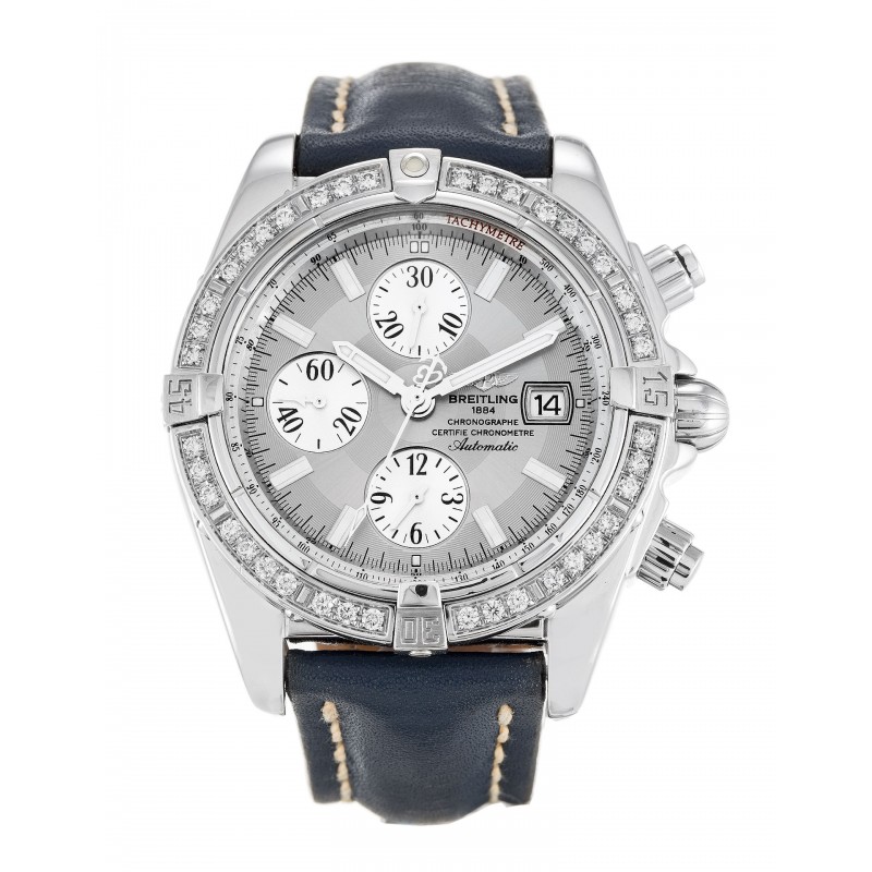 UK Steel set with Diamonds Breitling Replica Chronomat Evolution A13356-43.7 MM