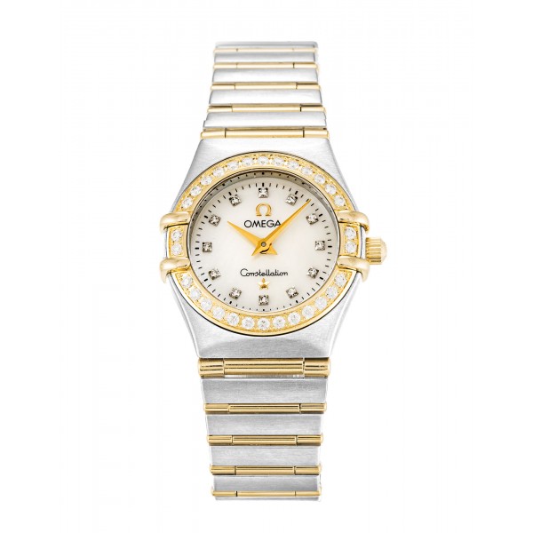 UK Steel & Yellow Gold set with Diamonds Omega Replica Constellation Mini 1267.75.00-22.5 MM