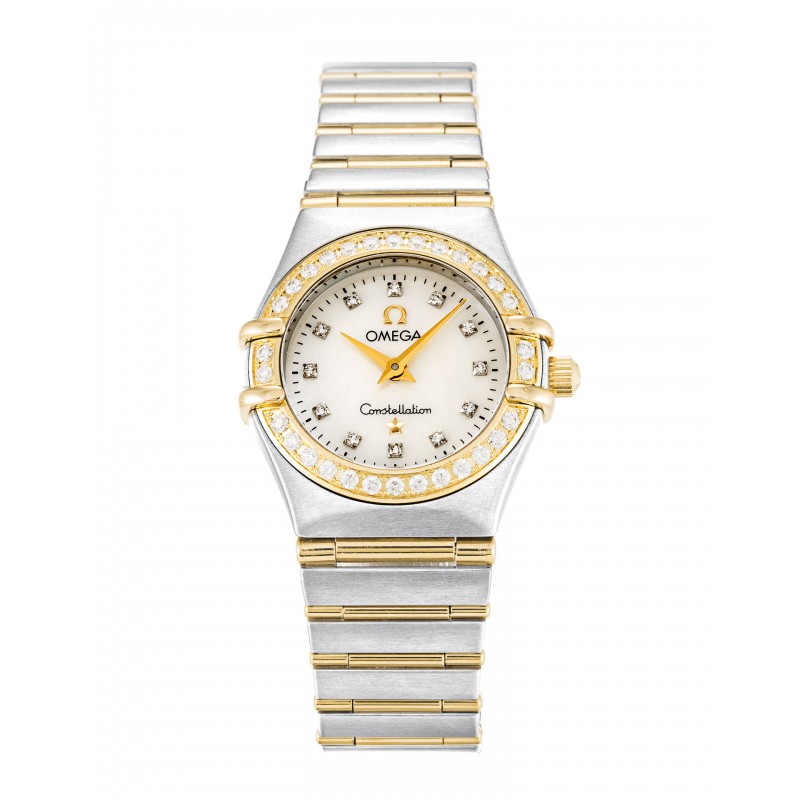 UK Steel & Yellow Gold set with Diamonds Omega Replica Constellation Mini 1267.75.00-22.5 MM