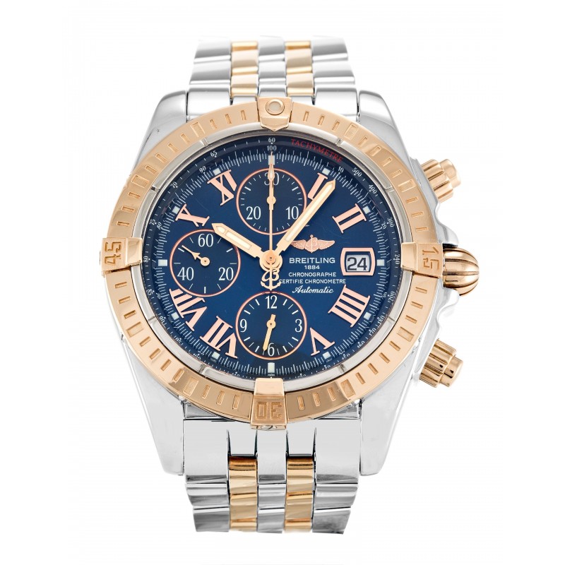 UK Steel & Rose Gold Breitling Replica Chronomat Evolution C13356-43.7 MM