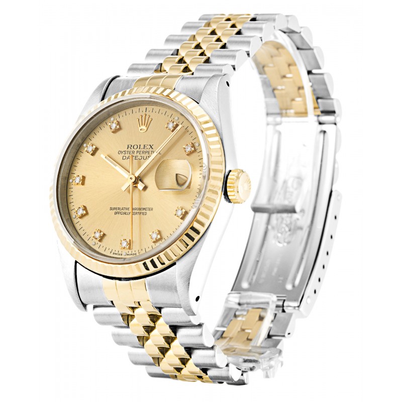 UK Steel & Yellow Gold Rolex Replica Datejust 16233-36 MM