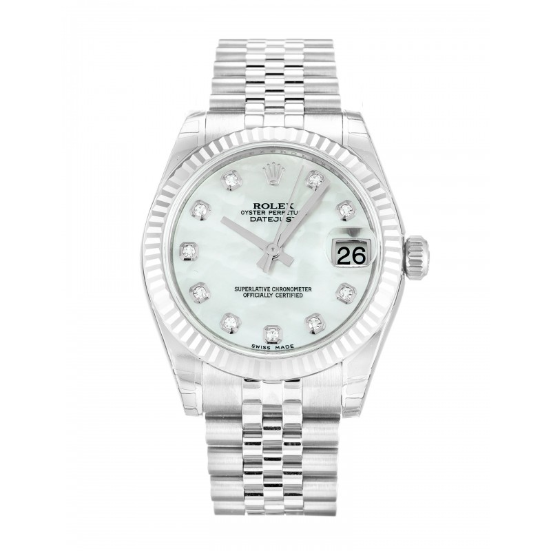 UK Steel & White Gold Rolex Replica Datejust Lady 178274-31 MM