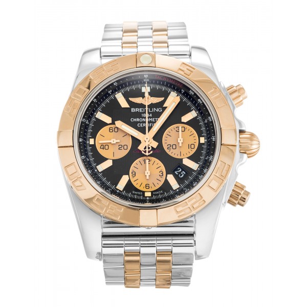 UK Steel & Rose Gold Breitling Replica Chronomat 44 CB0110-43.5 MM