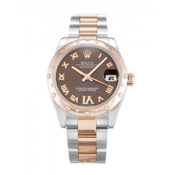 UK Rose Gold & Steel set with Diamonds Rolex Replica Datejust Lady 178341-31 MM